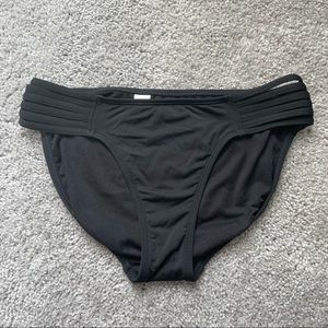 Athleta Black Bikini Swim Bottoms Size S